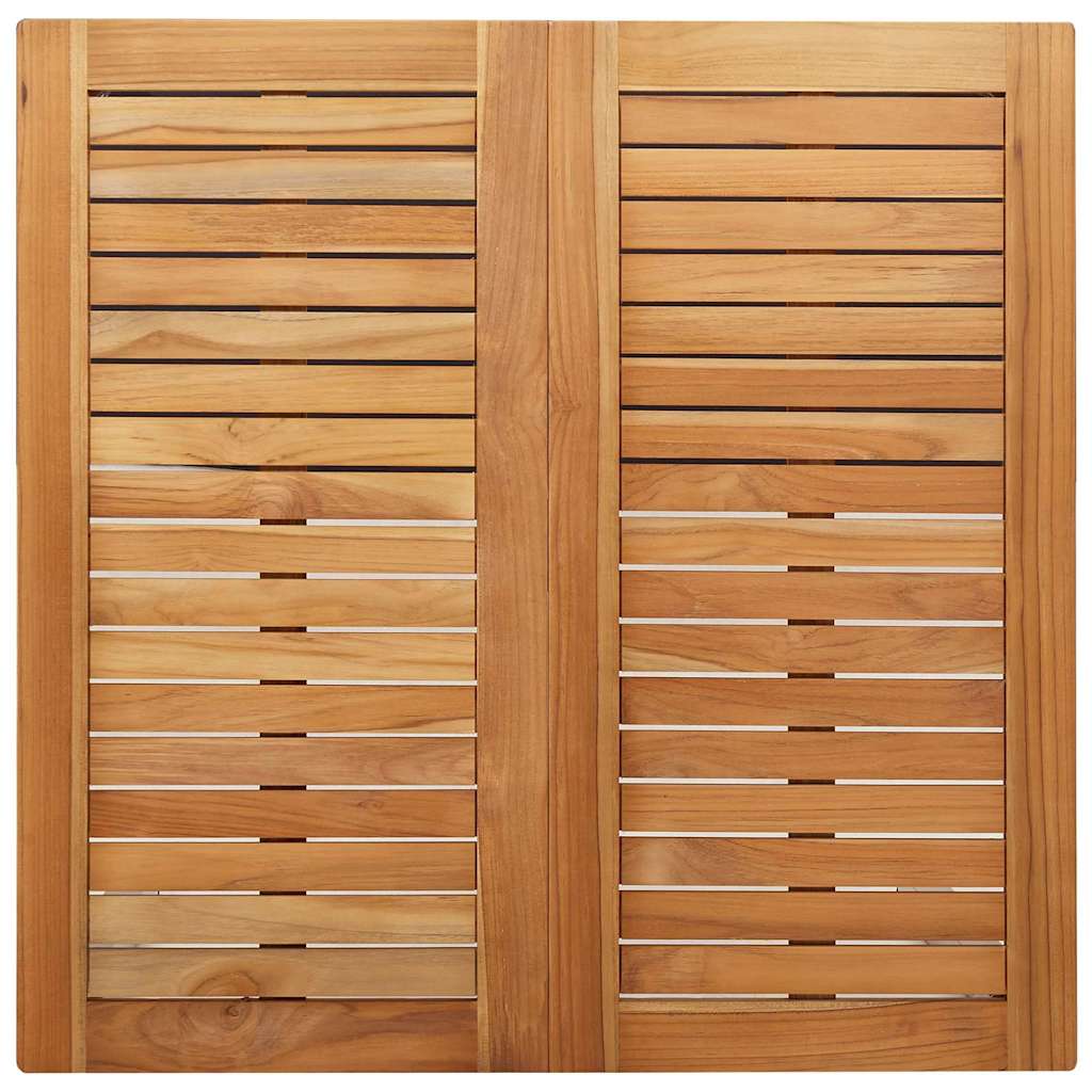 Vrtni set za objed 5 pcs Masivni teak drvo i nehrđajući čelik