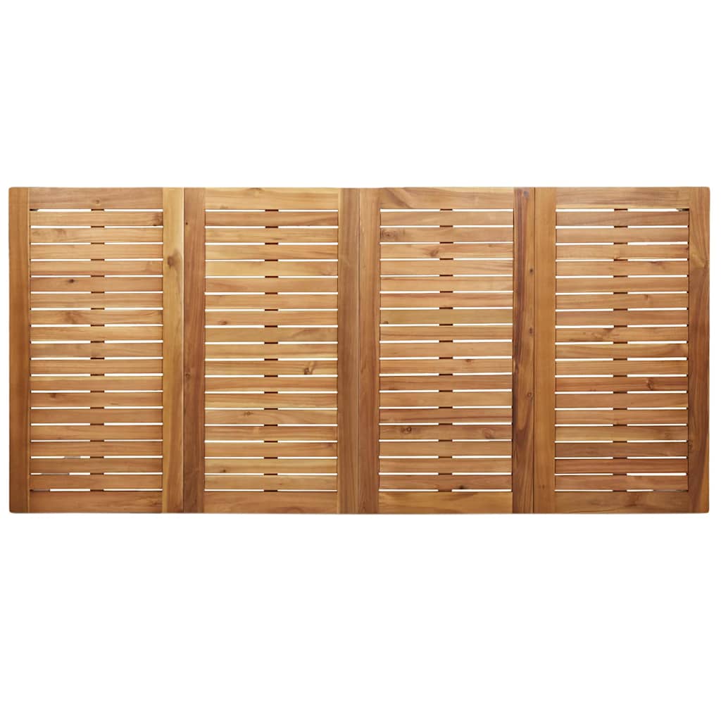 Vrtni set za objed 5 pcs Masivni teak drvo i nehrđajući čelik