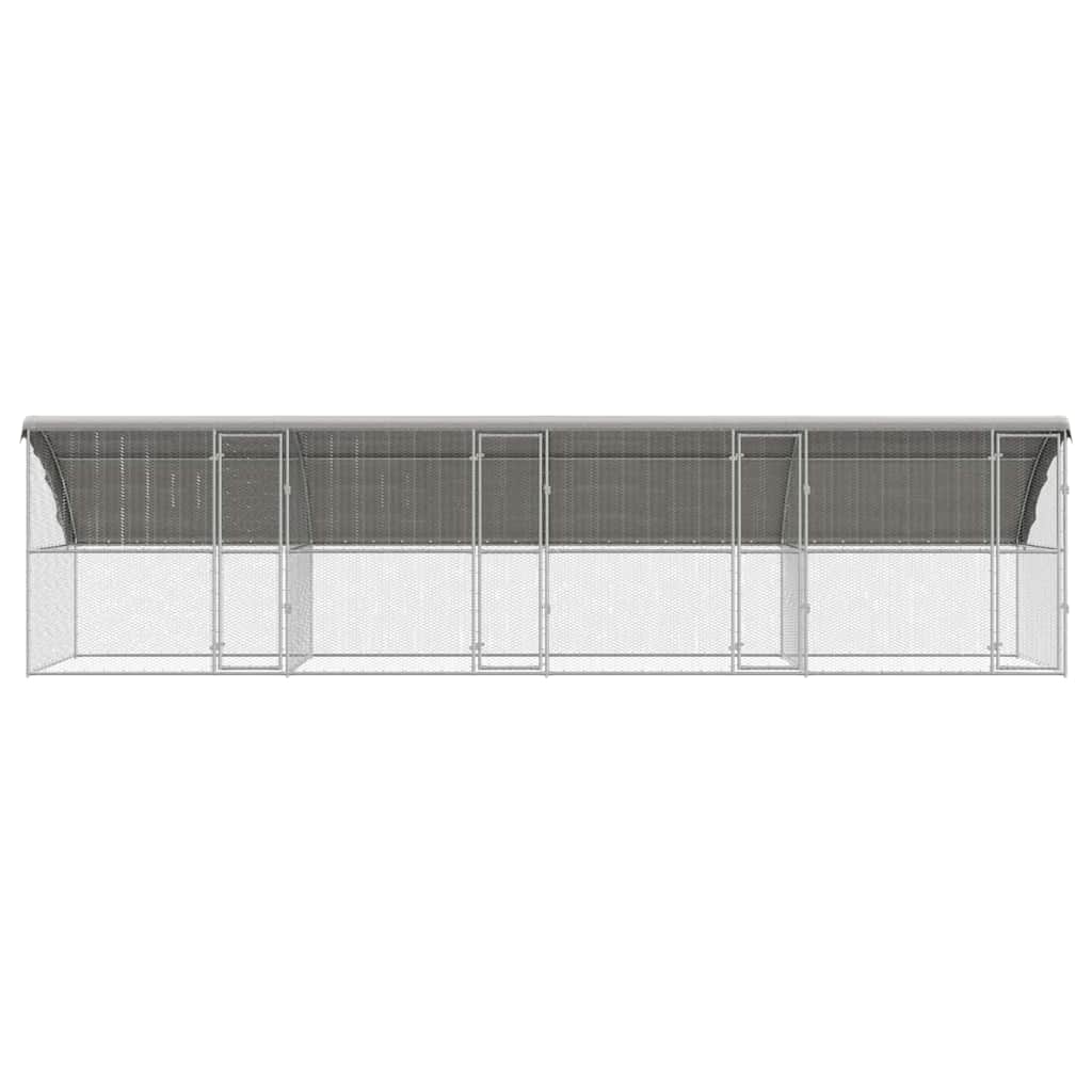 Kavez za piliće 4 pcs Srebrno 800 x 200 x 200 cm Cinkani čelik