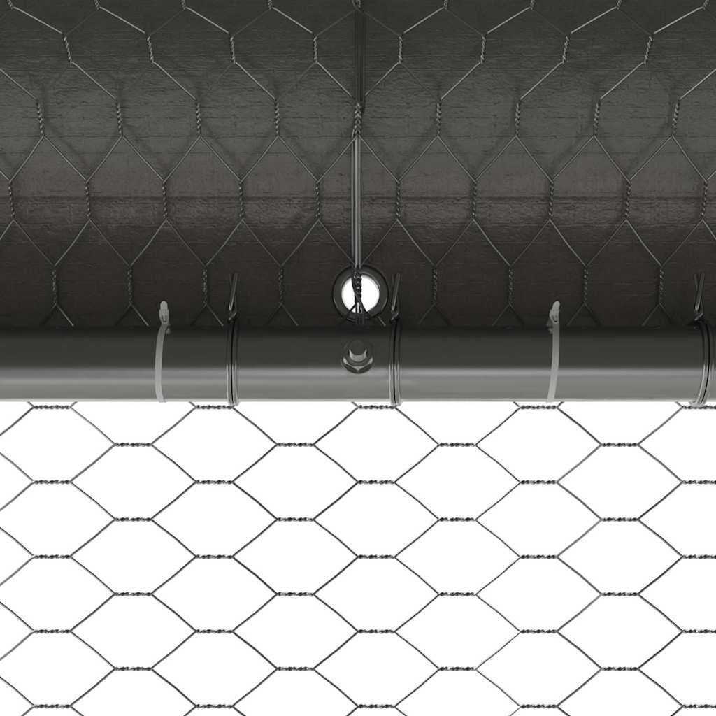 Kavez za piliće 3 pcs Srebrno 600 x 200 x 200 cm Čelik i PE