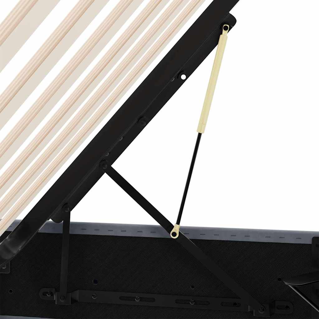 Krevet s od storage s madracem Tamno siva 100 x 190 cm Baršun