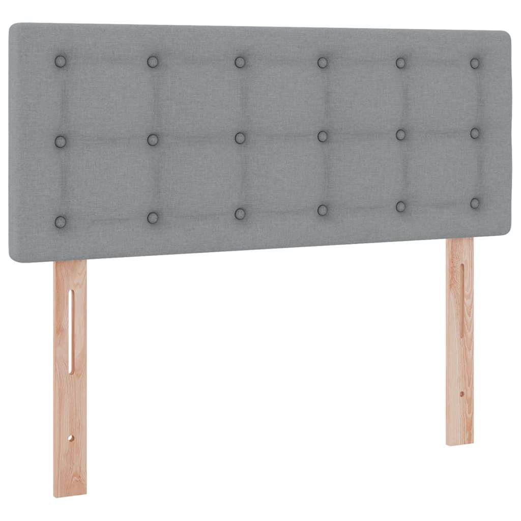 LED krevet za pohranu s madracem Svjetlosiva 120 x 190 cm