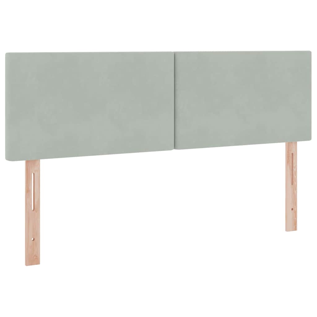 LED krevet za pohranu s madracem Svjetlosiva 140 x 190 cm