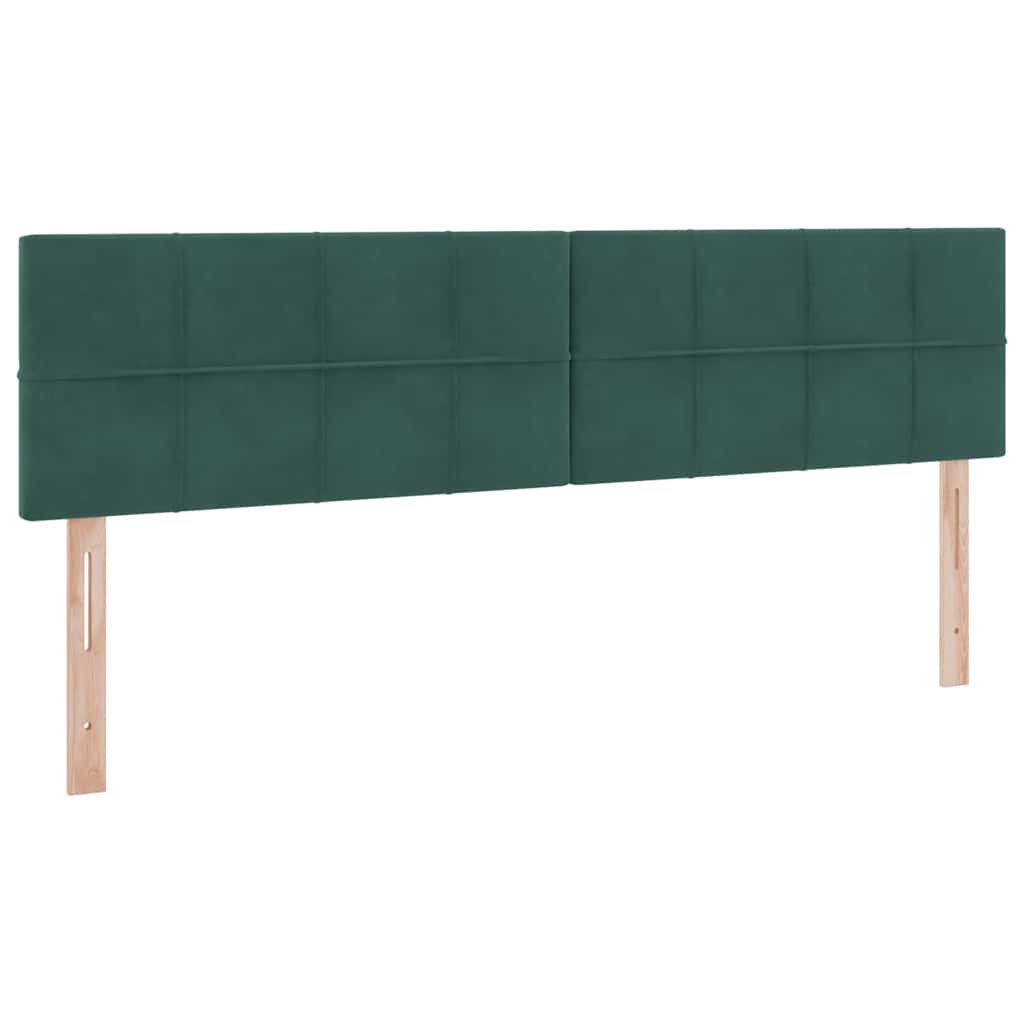 LED krevet za pohranu s madracem Tamnozelena 160 x 200 cm