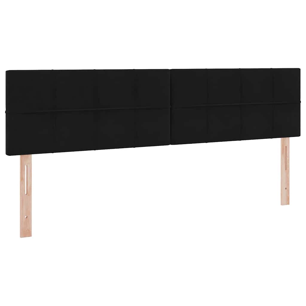 LED krevet za pohranu s madracem Crna 180 x 200 cm Baršun