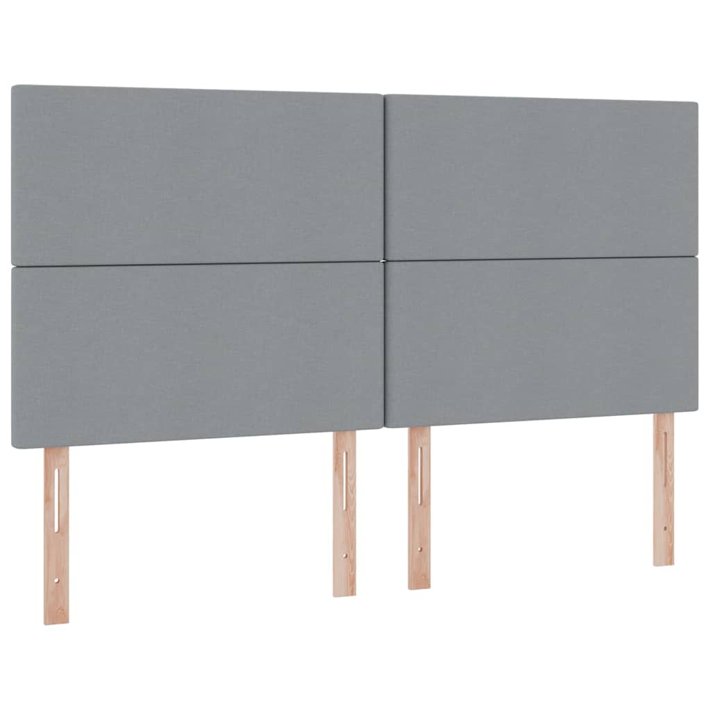 Krevet s od storage s pohranom Svjetlosiva 200 x 200 cm Tkanina
