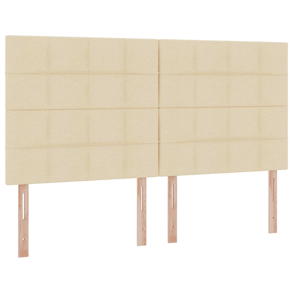 Krevet s od storage s uzglavljem Krema 180 x 200 cm Tkanina