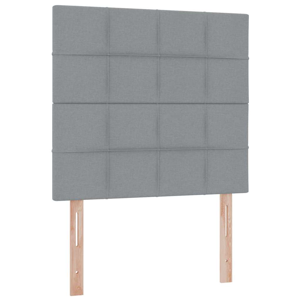 LED krevet za pohranu s madracem Svjetlosiva 90 x 200 cm