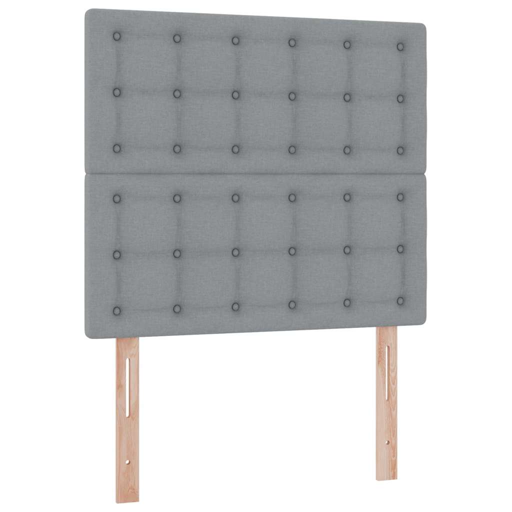 LED krevet za pohranu s madracem Svjetlosiva 90 x 200 cm