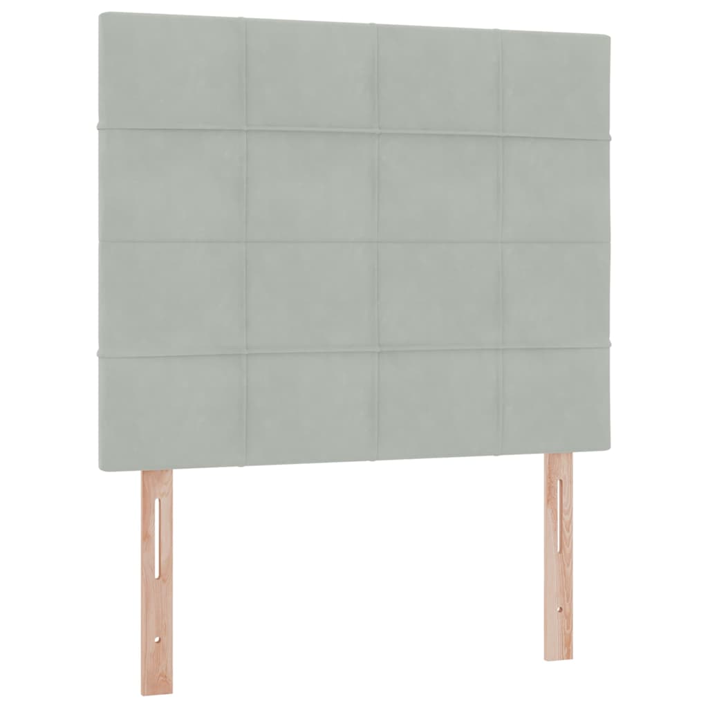 LED krevet za pohranu s madracem Svjetlosiva 120 x 190 cm