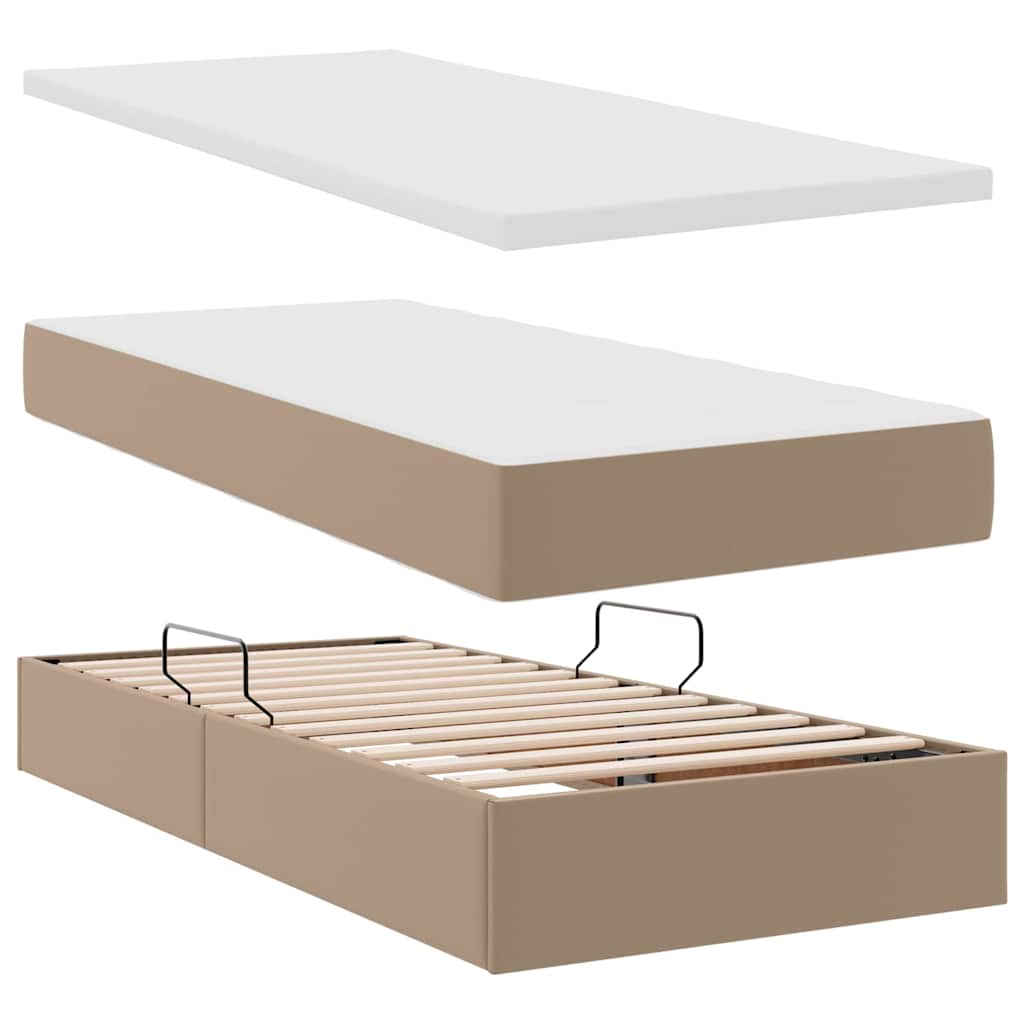 Krevet s prostorom za pohranu s LED-om Kapućino 200 x 200 cm