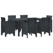 Vrtni set za objed 7 pcs Antracit Polt ratan