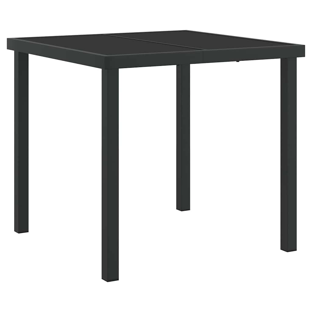 Vrtni set za objed 3 pcs Siva Čelik s prahom premazan