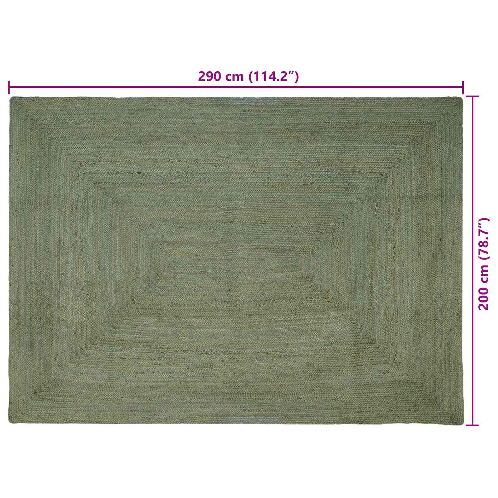 Tepisi za područja Pravokutni Maslinastozelena 200 x 290 cm