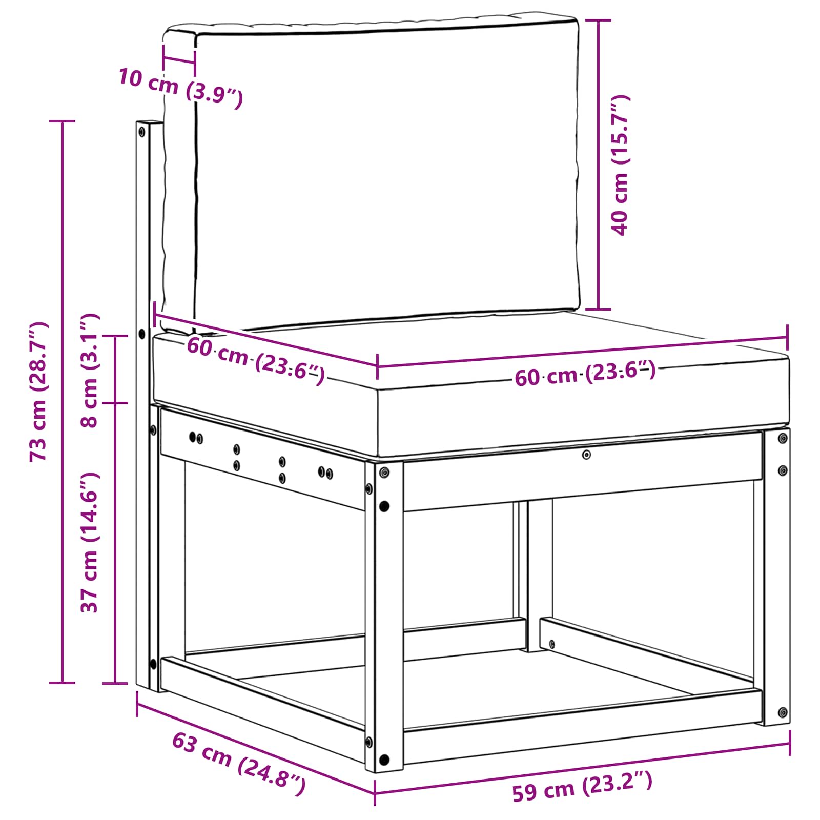 Set vanjskih sofa 3 pcs Prirodna i krem Poliester
