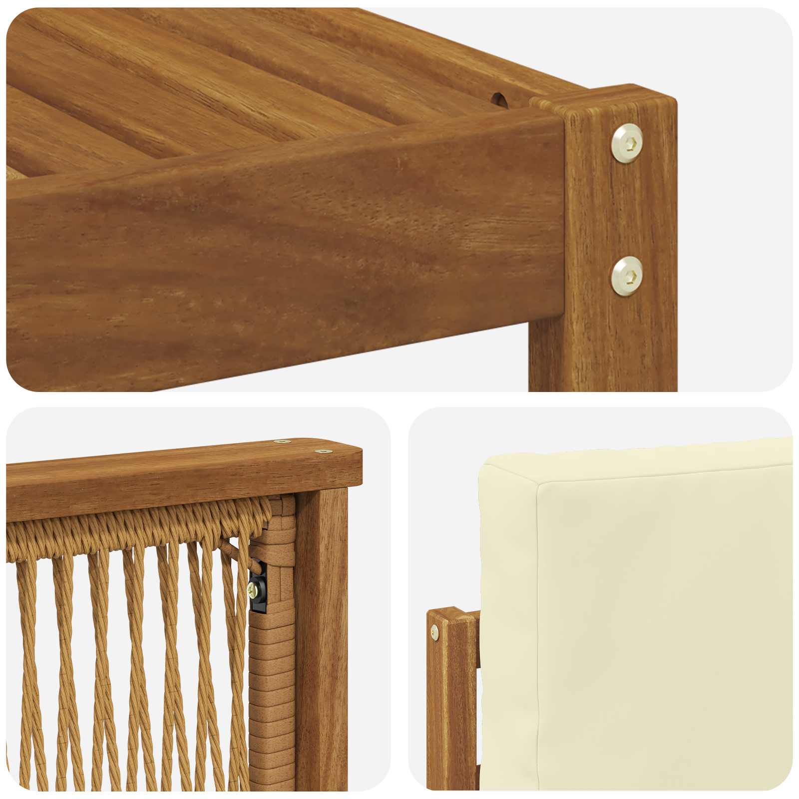 Set vanjskih sofa 8 pcs Prirodna i krem Poliester