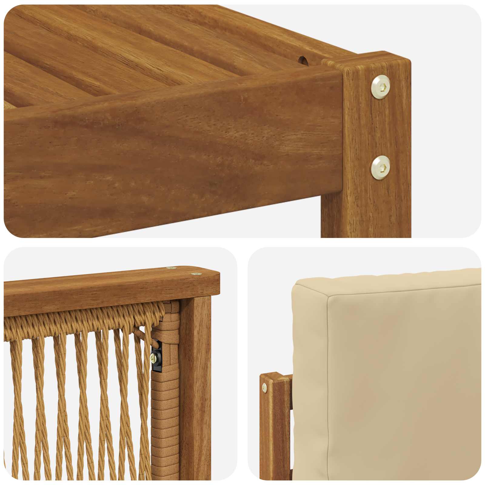 Set vanjskih sofa 8 pcs Prirodna i bež Poliester