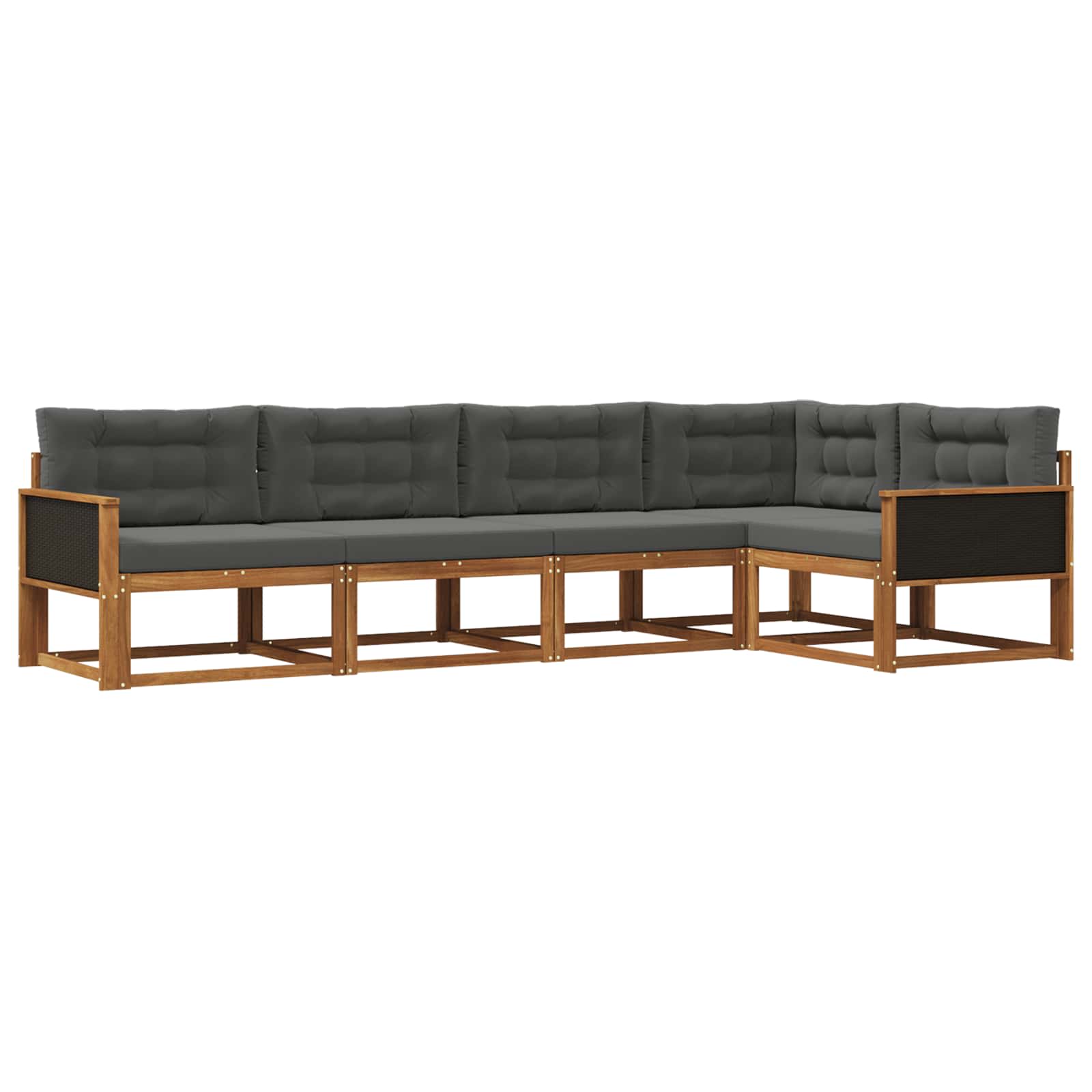 Set vanjskih sofa 5 pcs Prirodna i antracit