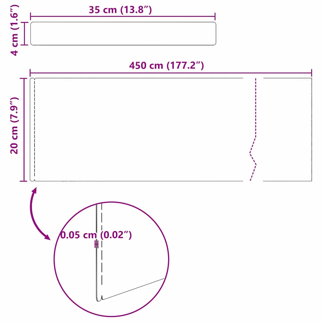 Ograda oko Travnjaka 4 pcs Rđa 450 x 0,05 x 20 cm