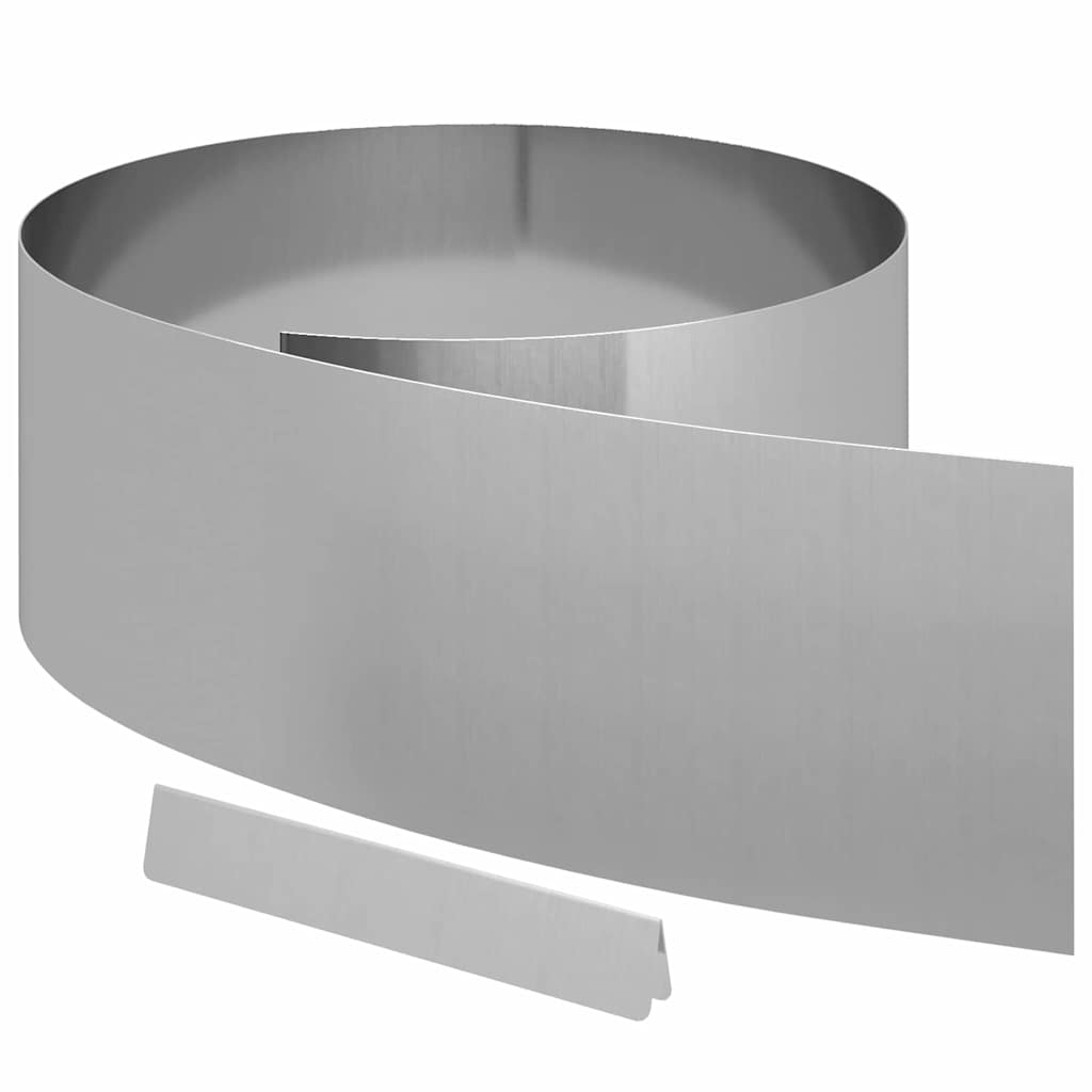 Ograda oko Travnjaka 4 pcs Srebrno 450 x 0,05 x 25 cm