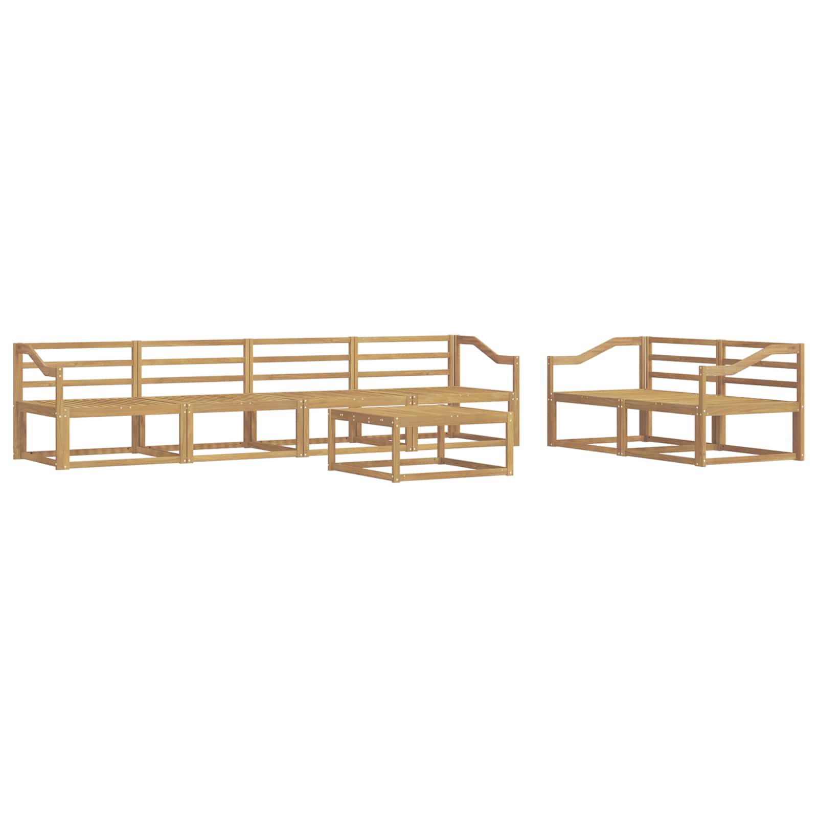 Set vanjskih sofa 7 pcs Bijela