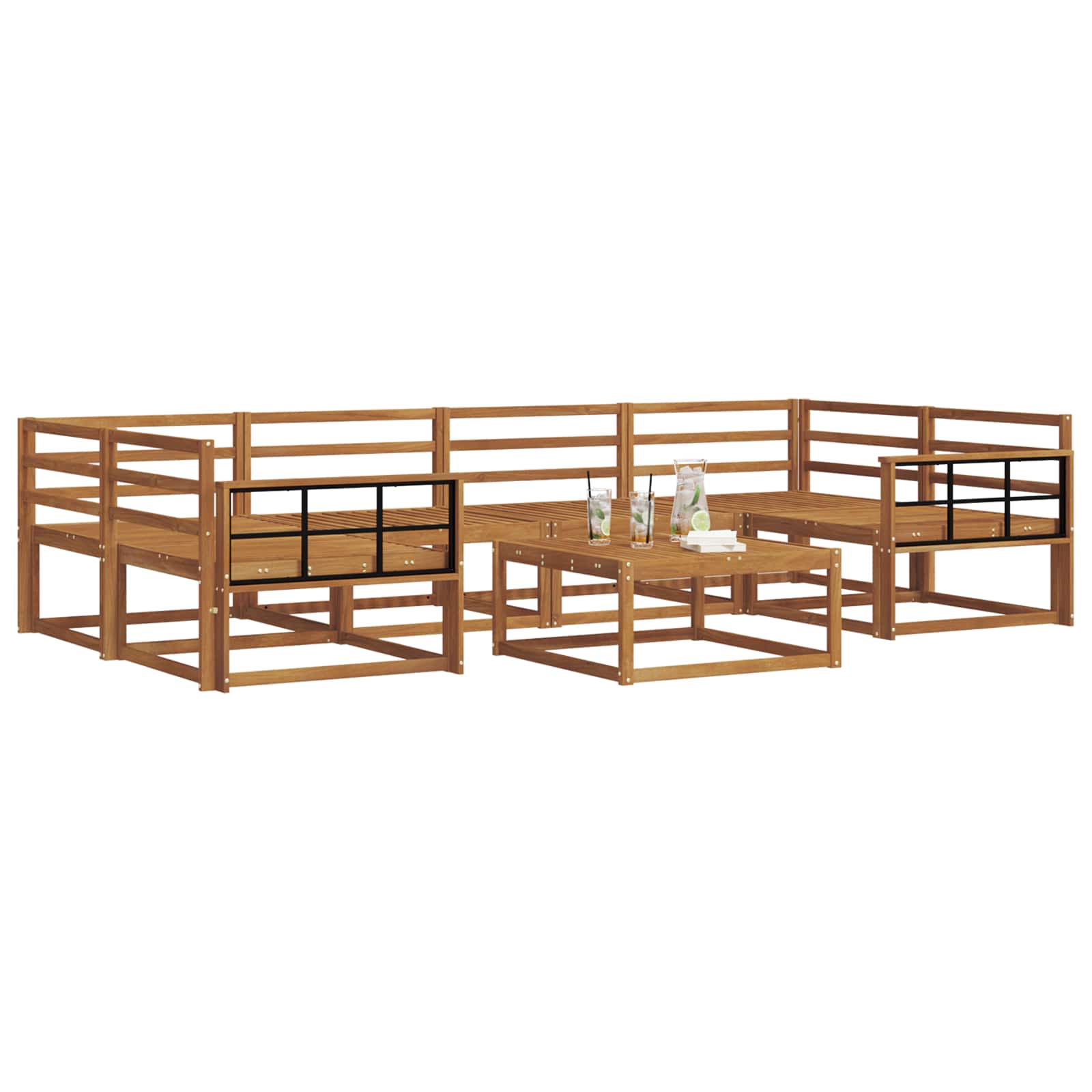 Set vanjskih sofa 7 pcs Bijela