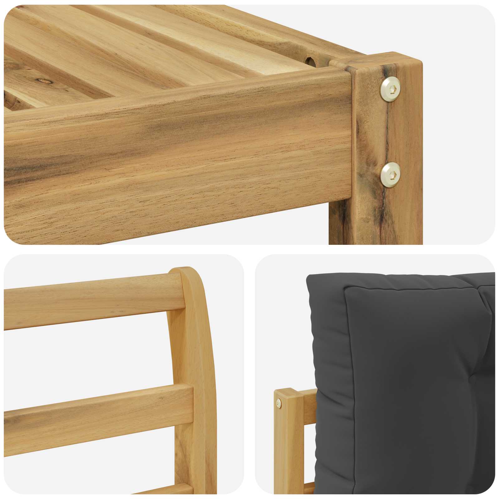 Set vanjskih sofa 7 pcs Bijela i antracit