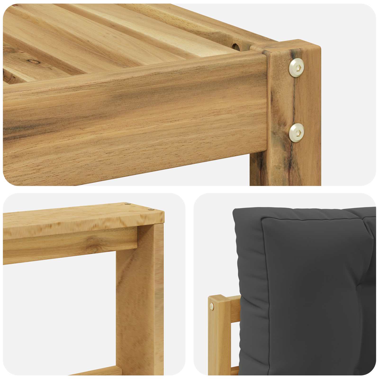 Set vanjskih sofa 7 pcs Bijela i antracit
