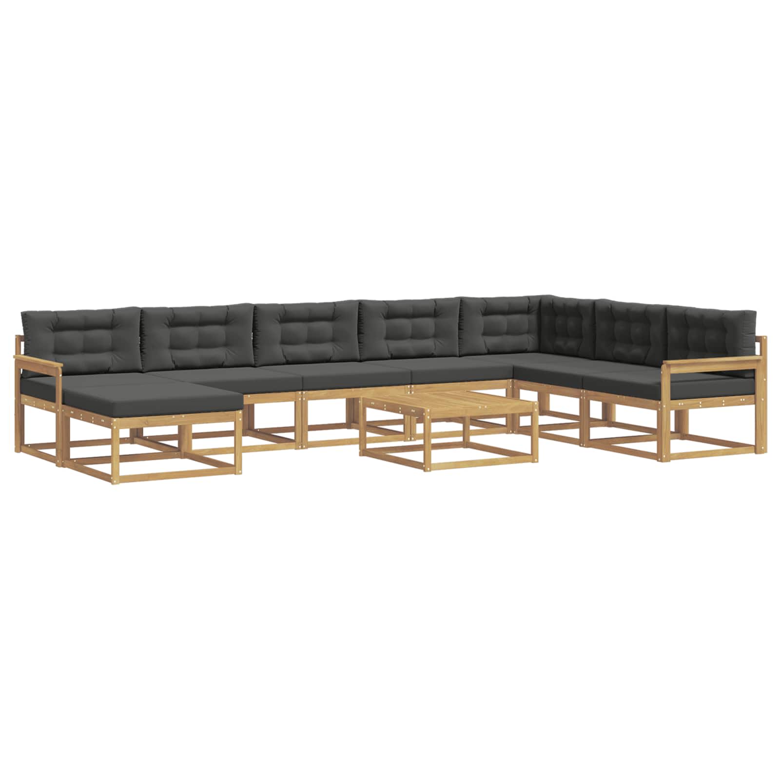 Set vanjskih sofa 9 pcs Bijela i antracit