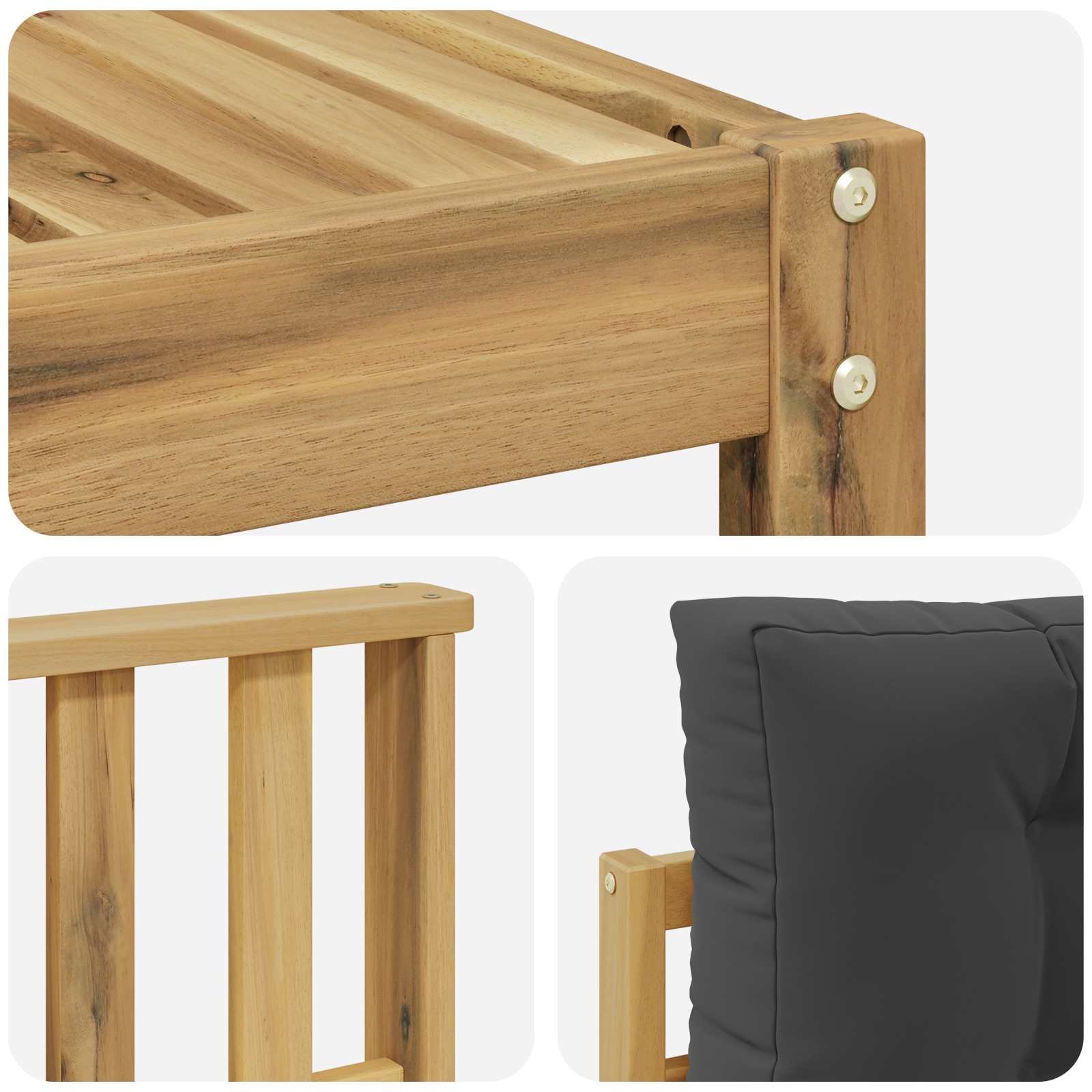 Set vanjskih sofa 9 pcs Bijela i antracit
