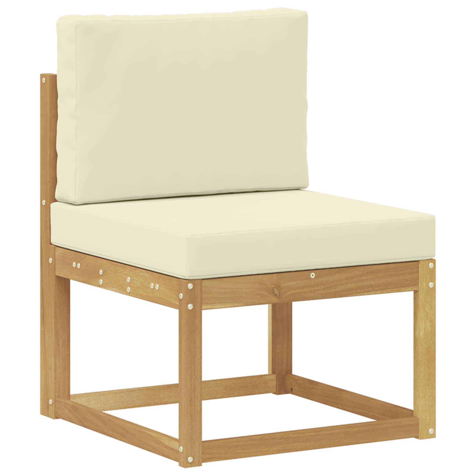 Set vanjskih sofa 4 Komad Bijela i krem Poliester