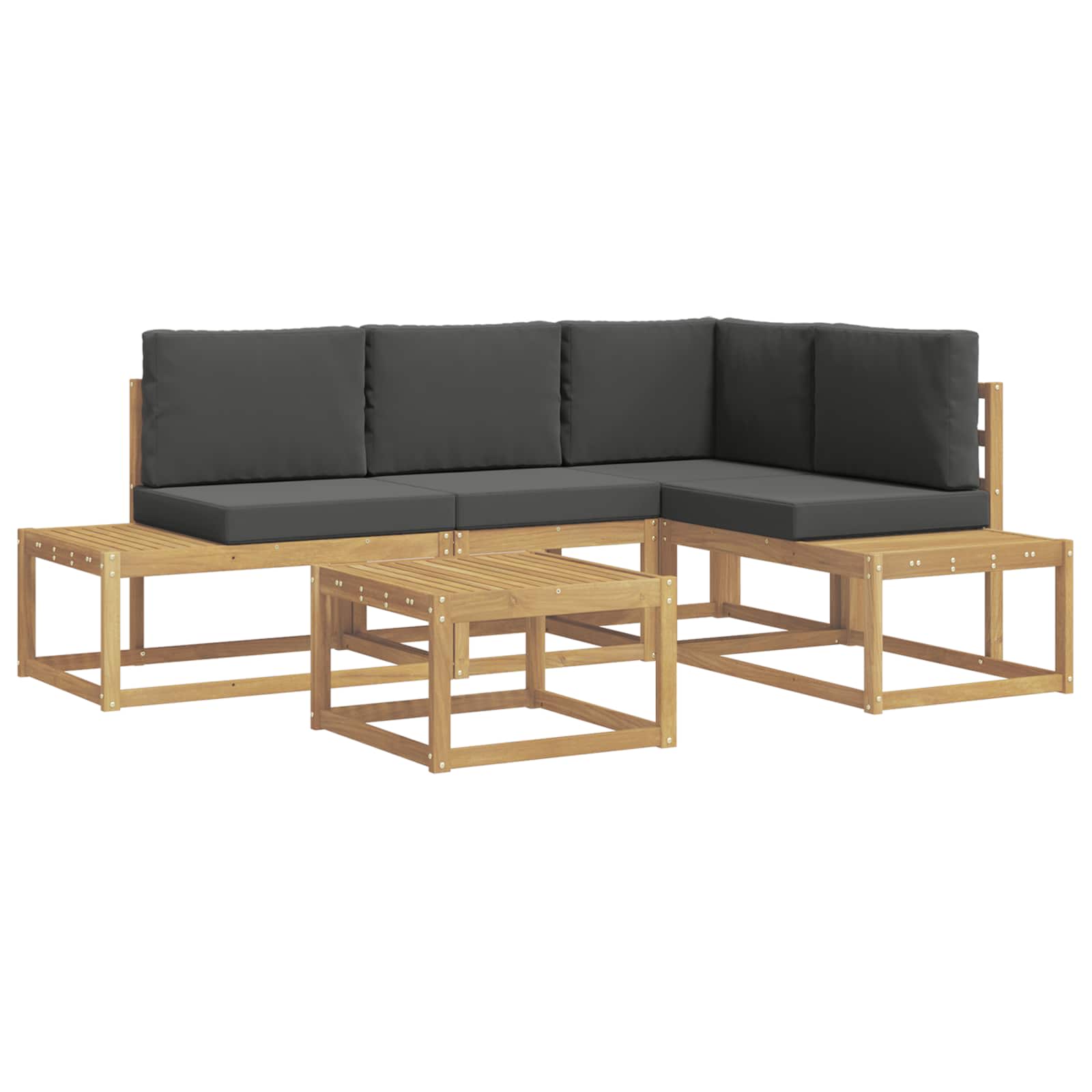 Set vanjskih sofa 4 Komad Bijela i antracit Poliester
