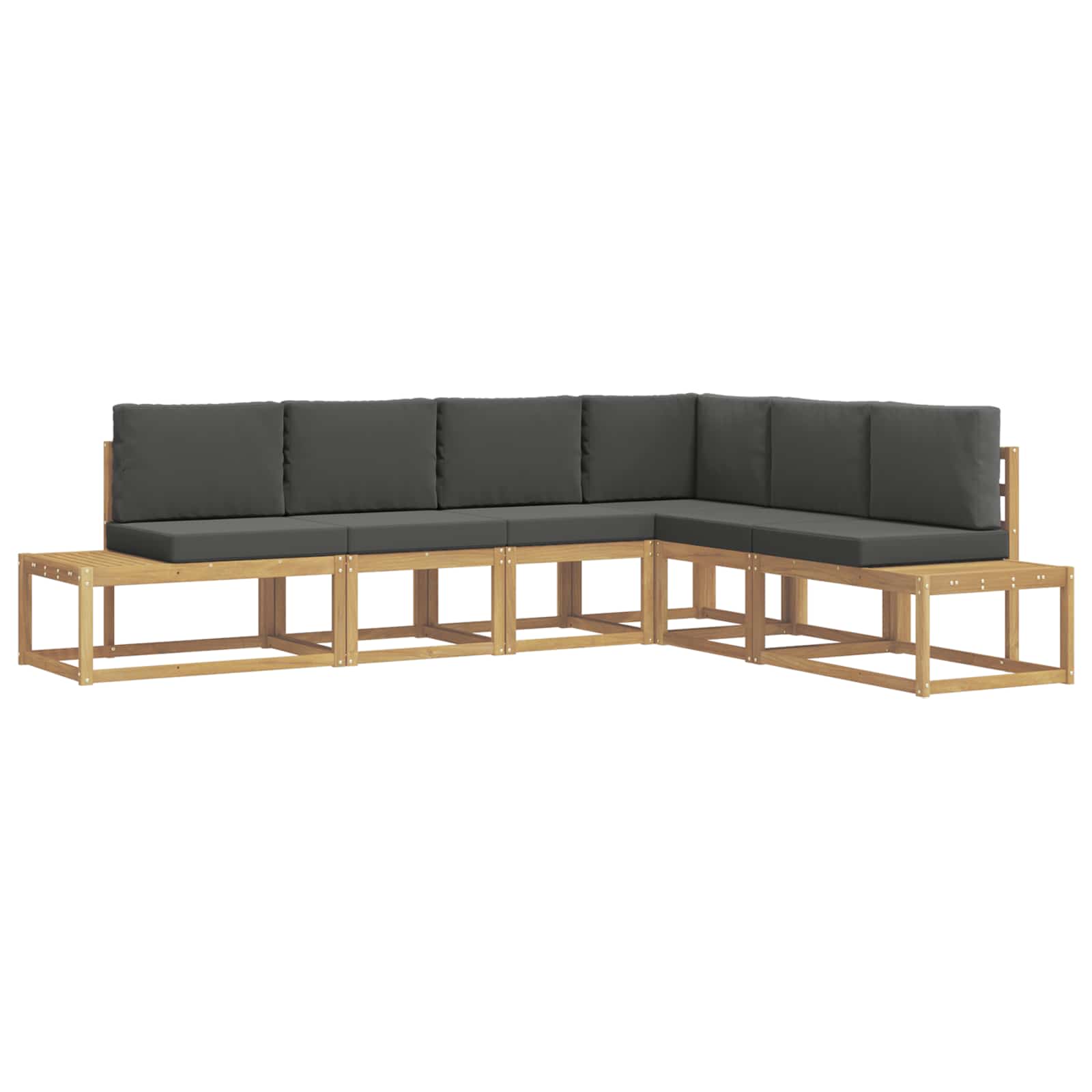 Set vanjskih sofa 4 Komad Bijela i antracit Poliester