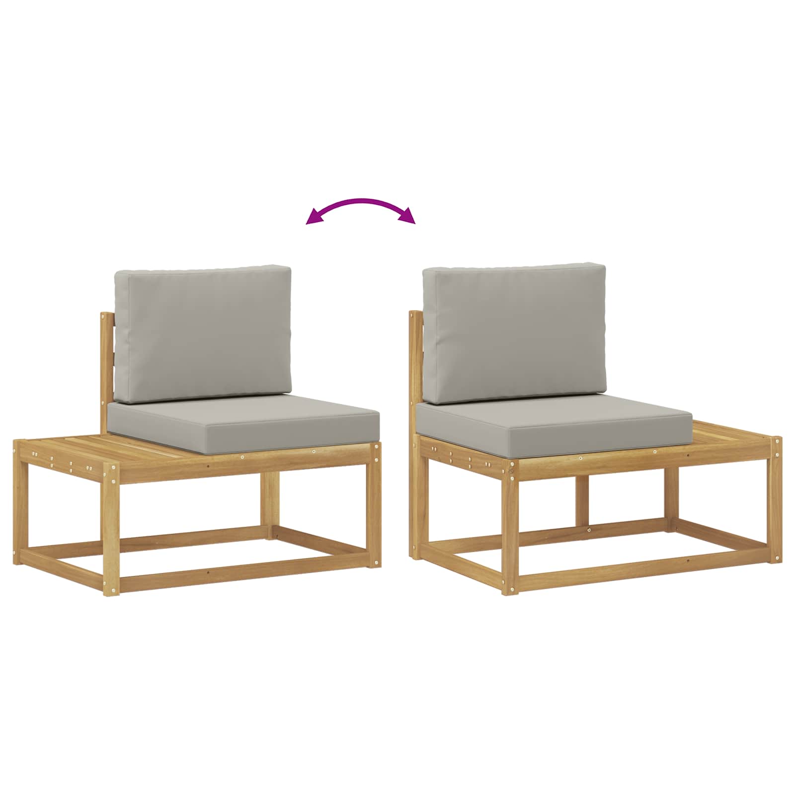 Set vanjskih sofa s jastukom 7 Komad Bijela