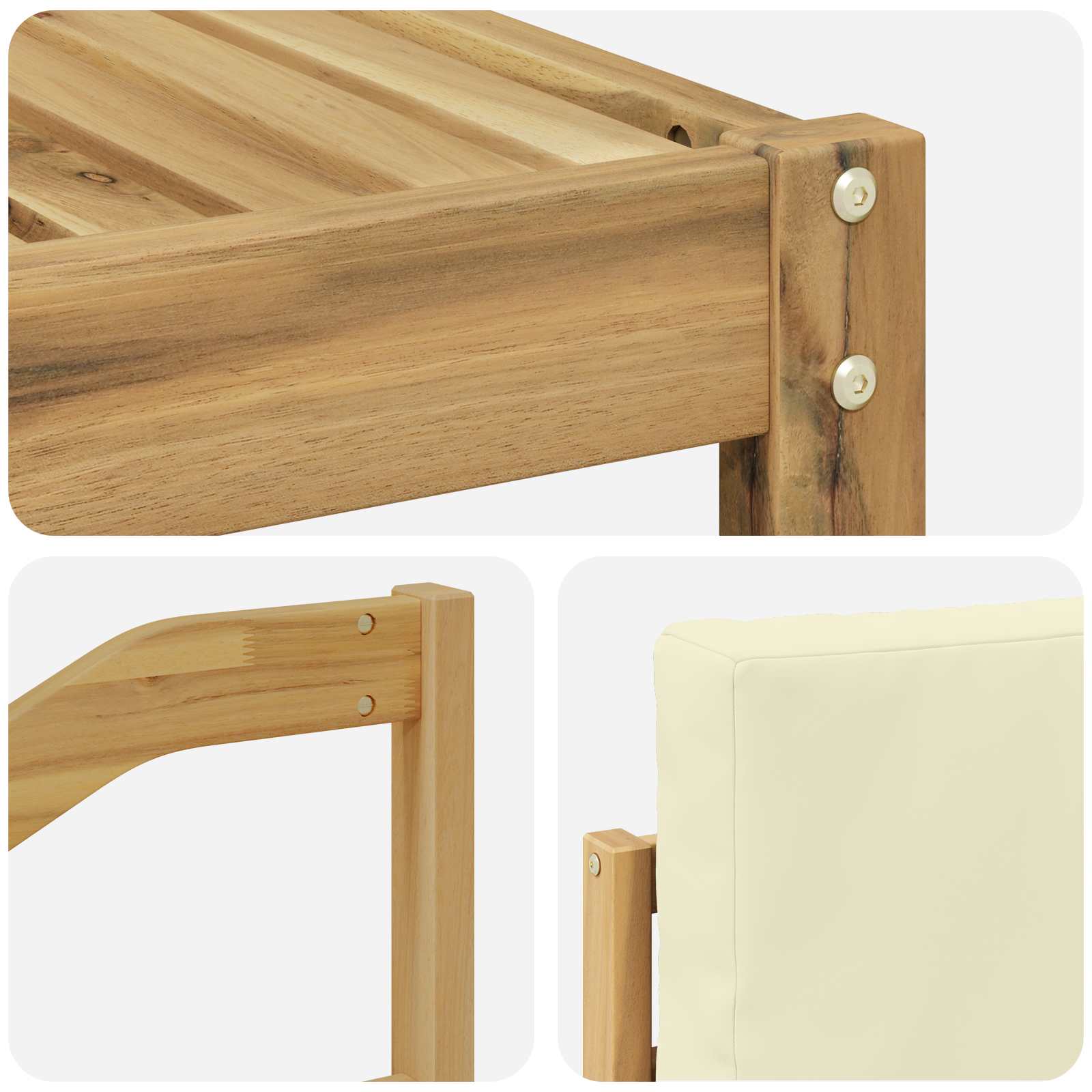 Set vanjskih sofa 10 pcs Bijela i krem 59 x 59 x 37 cm