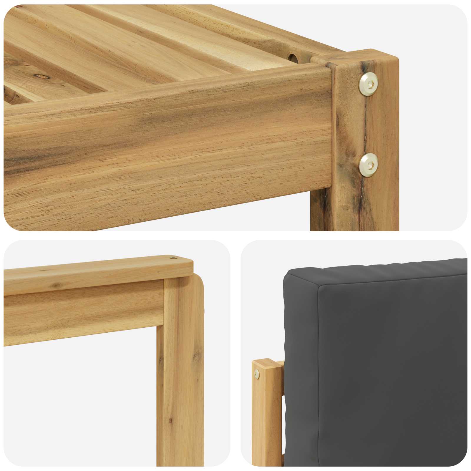 Set vanjskih sofa 4 pcs Bijela i antracit 189,5 x 122,5 x 73 cm