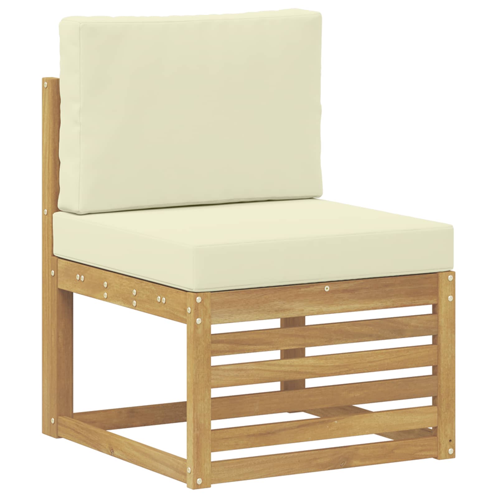 Set vanjskih sofa 4 pcs Bijela i krem 185,5 x 122,5 x 73 cm