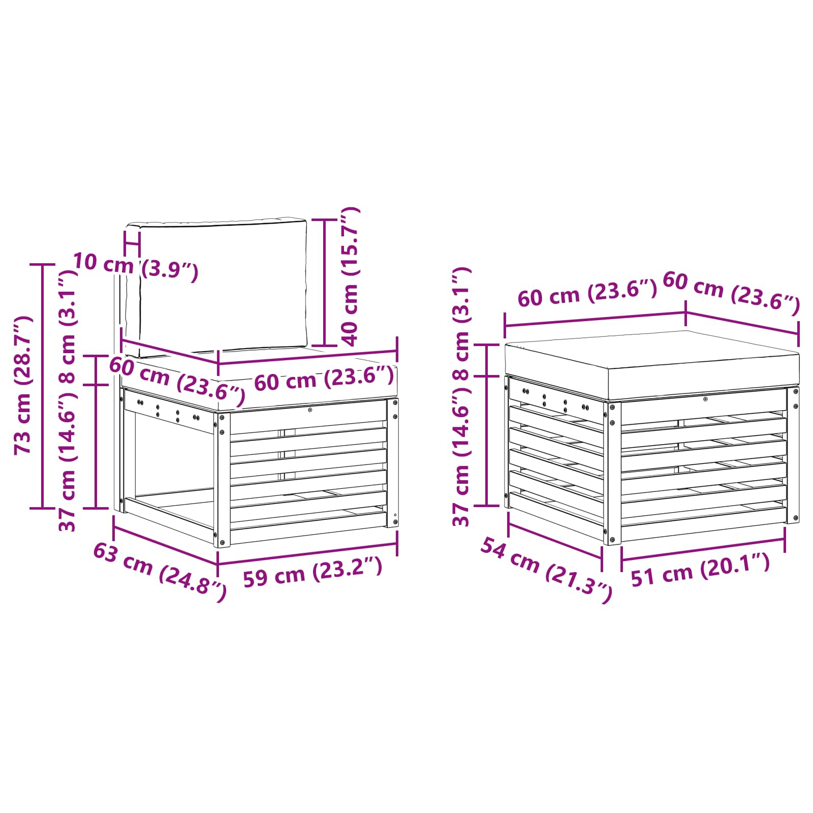 Set vanjskih sofa 5 pcs Bijela i antracit 249 x 122,5 x 73 cm
