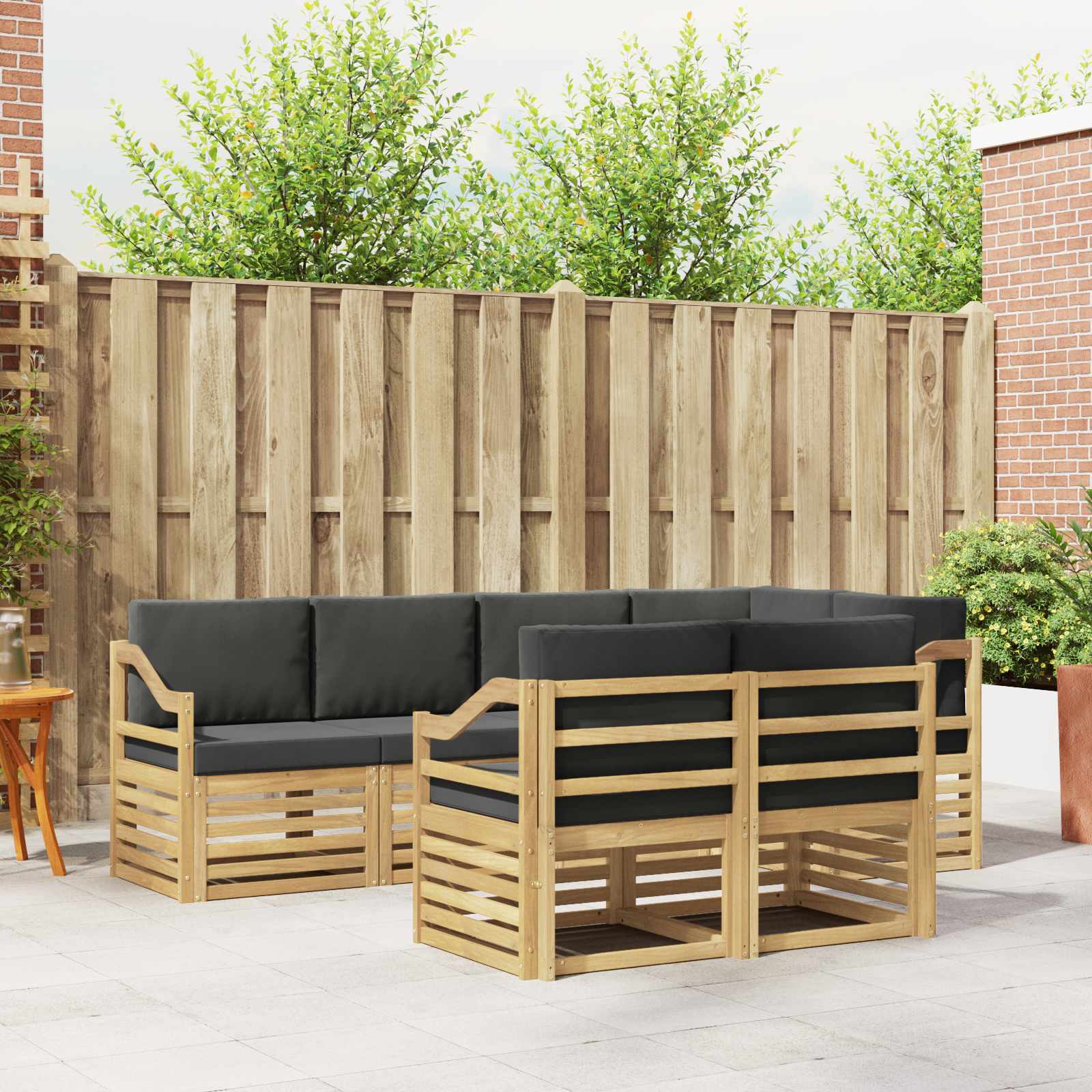 Set vanjskih sofa 7 pcs Bijela i antracit 245 x 126,5 x 73 cm