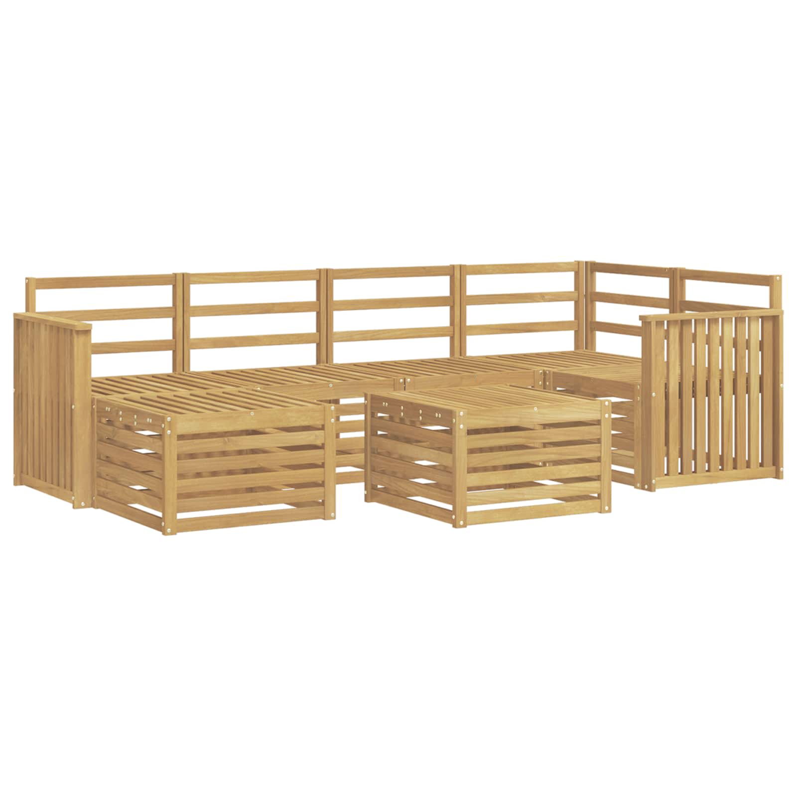Set vanjskih sofa 7 pcs Bijela Poliester