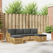 Setovi sofa 6 pcs Bijela i antracit 249 x 122,5 x 73 cm