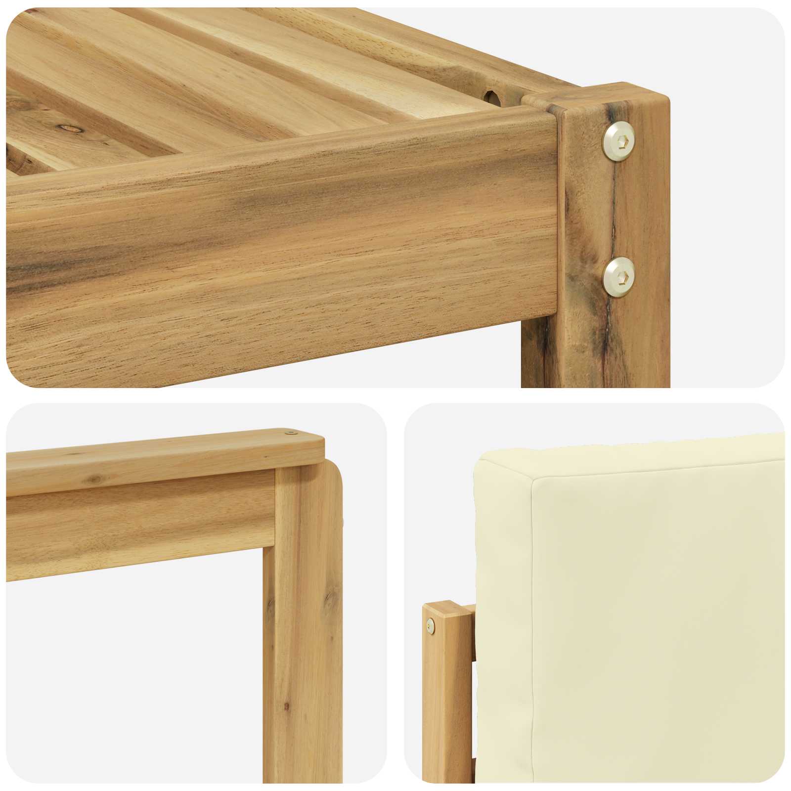 Set vanjskih sofa 8 pcs Bijela i krem 306 x 187,5 x 73 cm