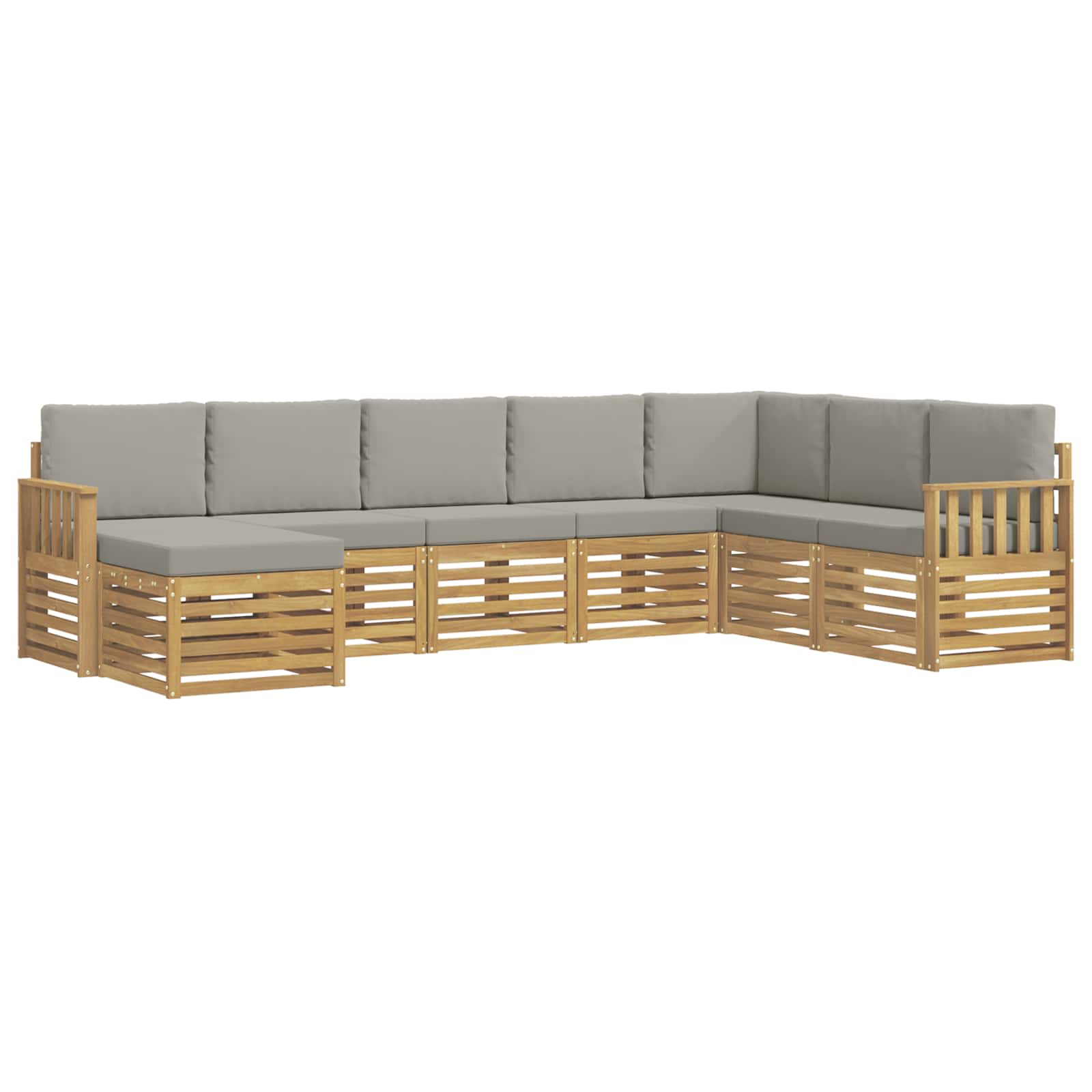 Set vanjskih sofa 6 pcs Bijela i svijetlosiva