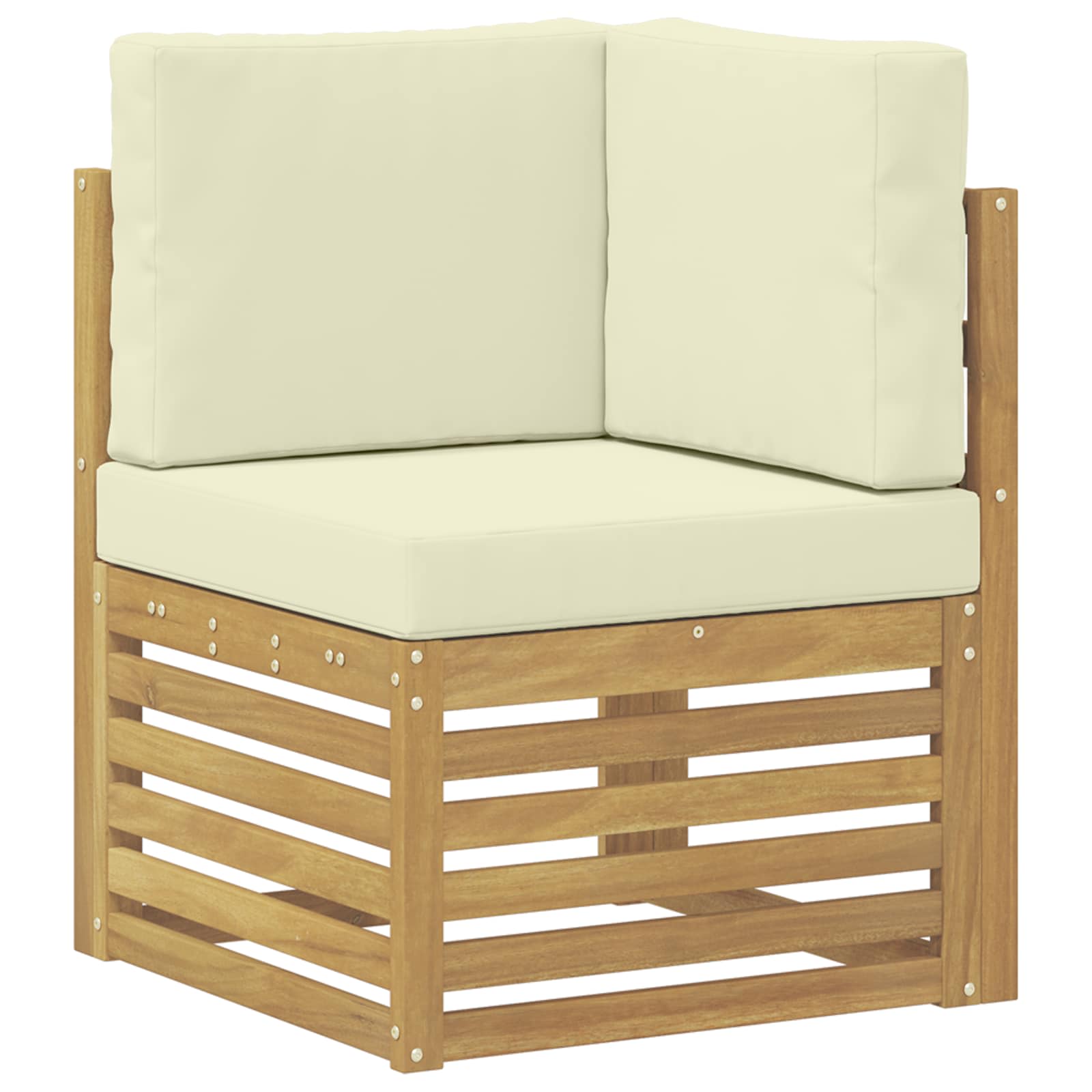 Set vanjskih sofa 7 pcs Bijela i Krem 304 x 128,5 x 73 cm