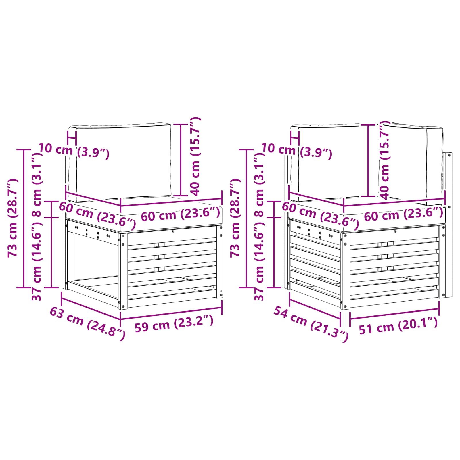 Set vanjskih sofa 7 pcs Bijela i Krem 304 x 128,5 x 73 cm