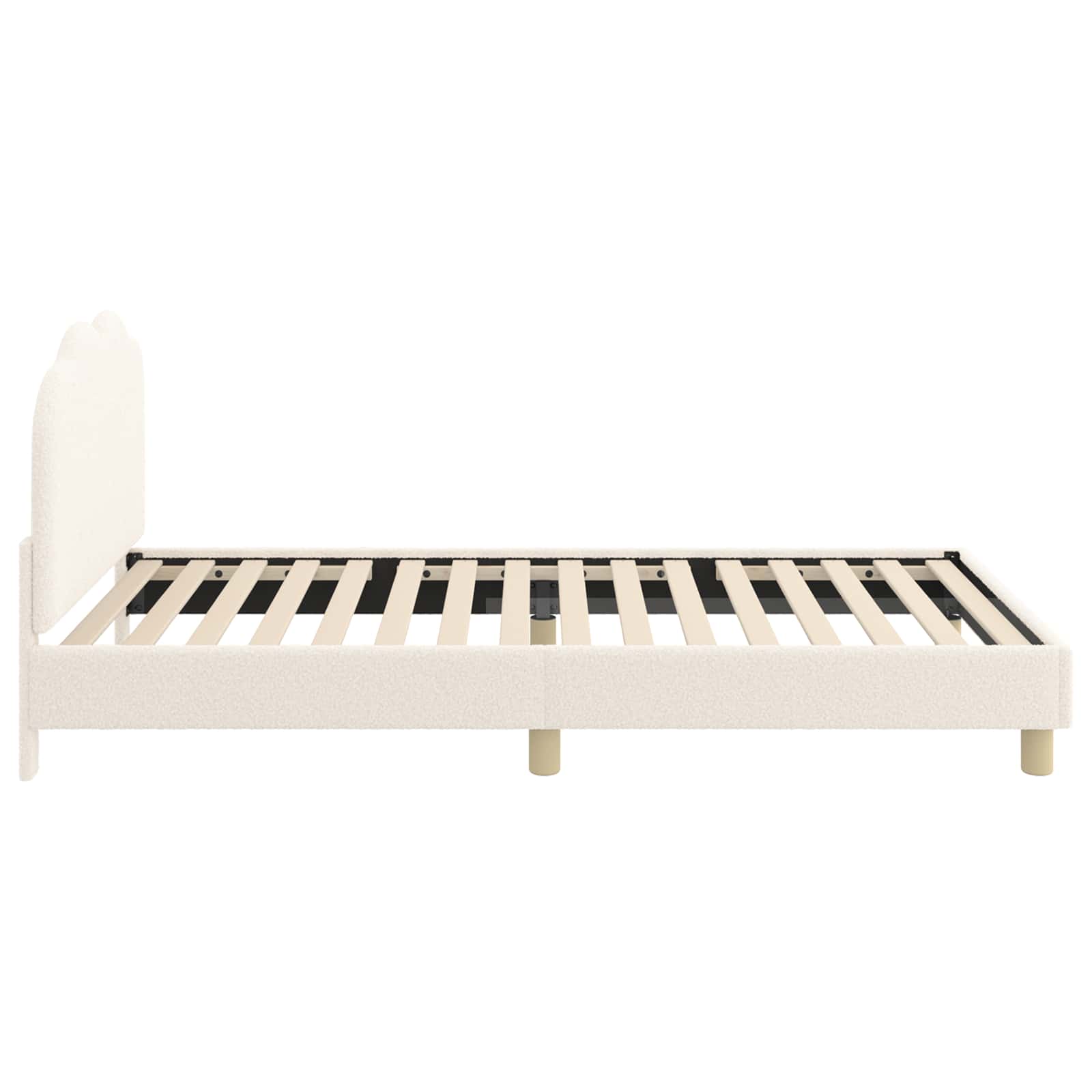 Krevet za djecu s uzglavljem Krem 80 x 200 cm Bouclé