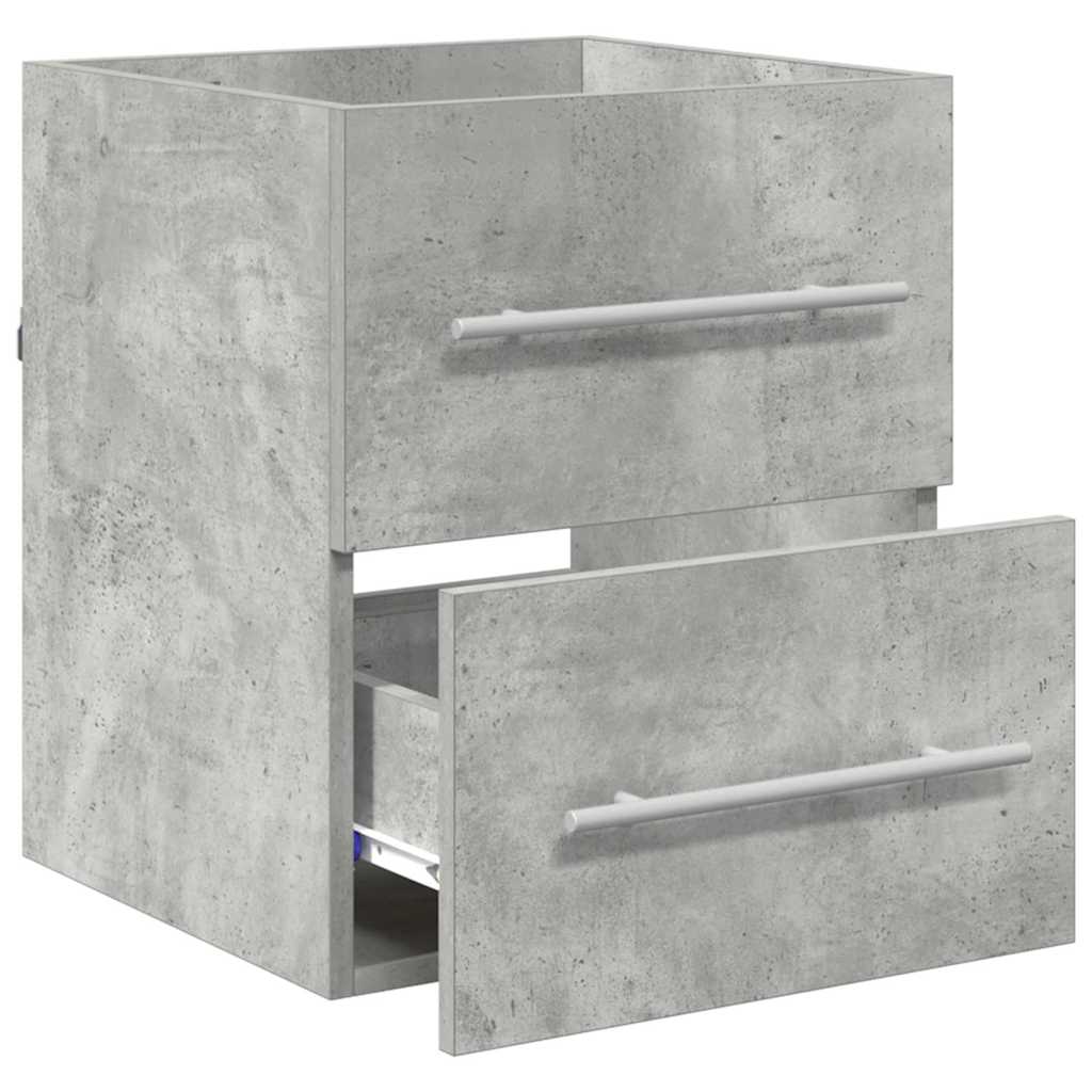 Ormarić za umivaonik s ladicama Betonski sivi 38,5 x 41 x 48 cm