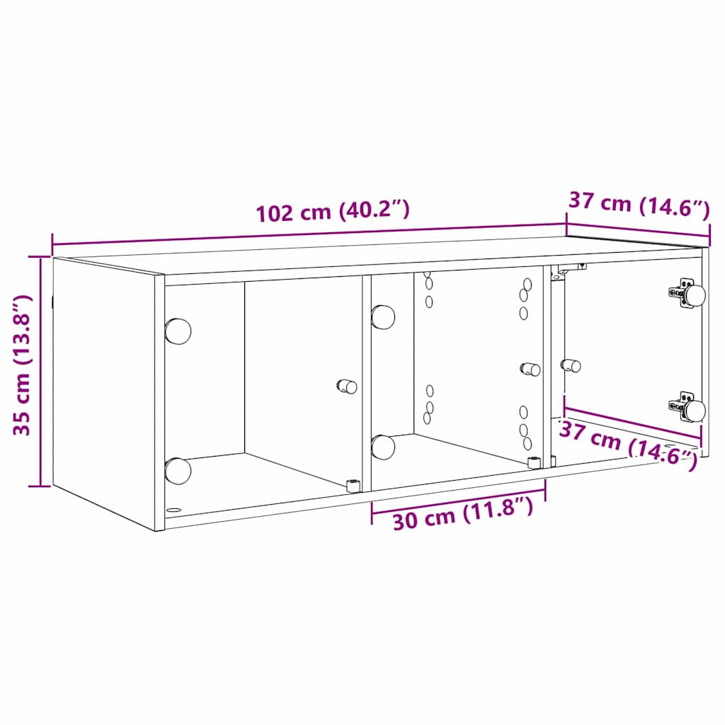 Ormar za Zid Staro drvo 102 x 37 x 35 cm Konstruirano drvo