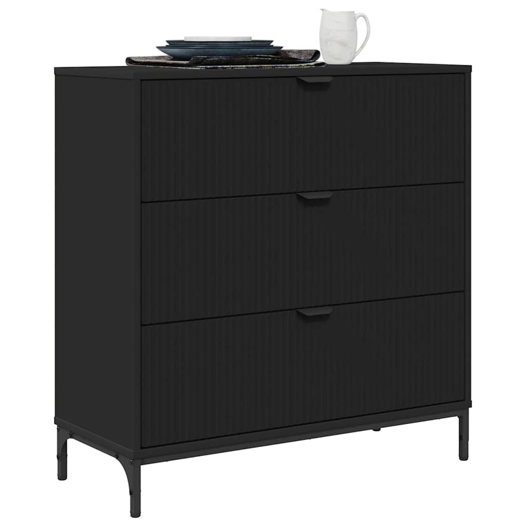 Kreveta s ladicama Crna 79,5 x 33 x 82 cm Konstruirano drvo