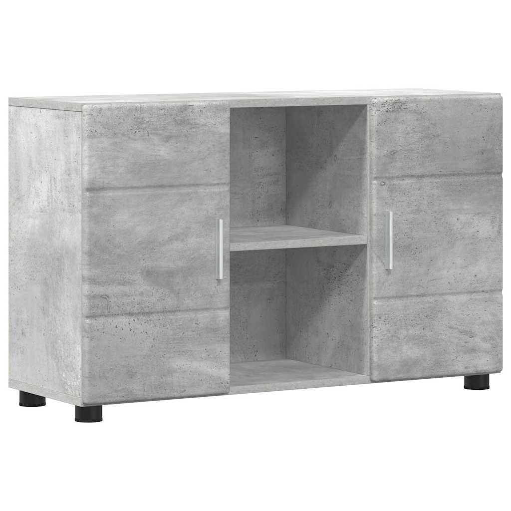 Kreveta s policom FLORIN Betonski sivi 88,5 x 30,5 x 55,5 cm